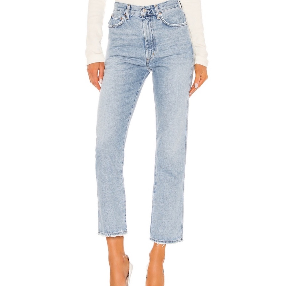AGOLDE Pinch Waist High Rise Kick in Riptide